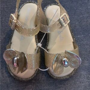 Elegant Silver Glitter Sandals